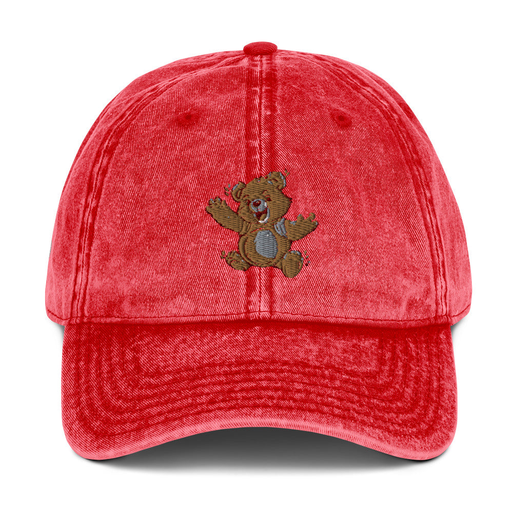 Heartbeat Teddy Bear Vintage Cotton Twill Hat