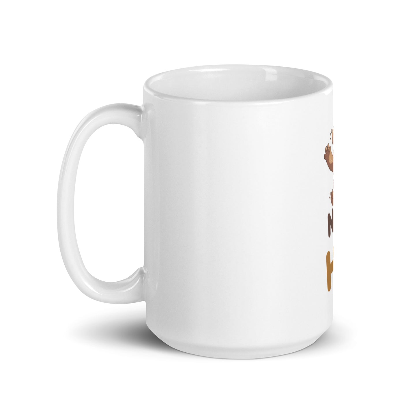 Morning Bear Hug: Hugs Are Free Teddy Bear White Glossy Mug