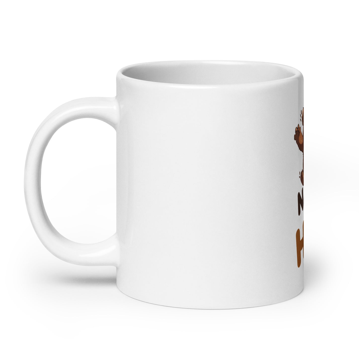 Morning Bear Hug: Hugs Are Free Teddy Bear White Glossy Mug