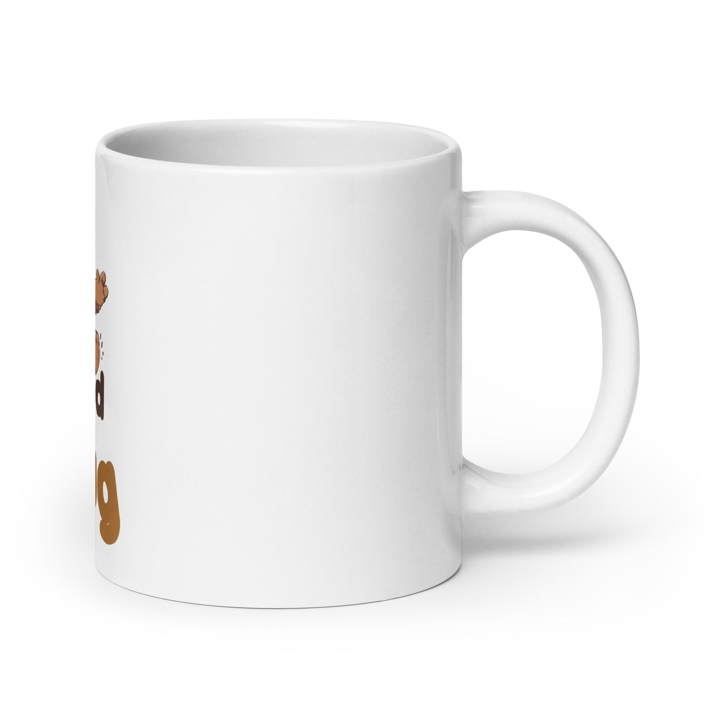 Morning Bear Hug: Hugs Are Free Teddy Bear White Glossy Mug