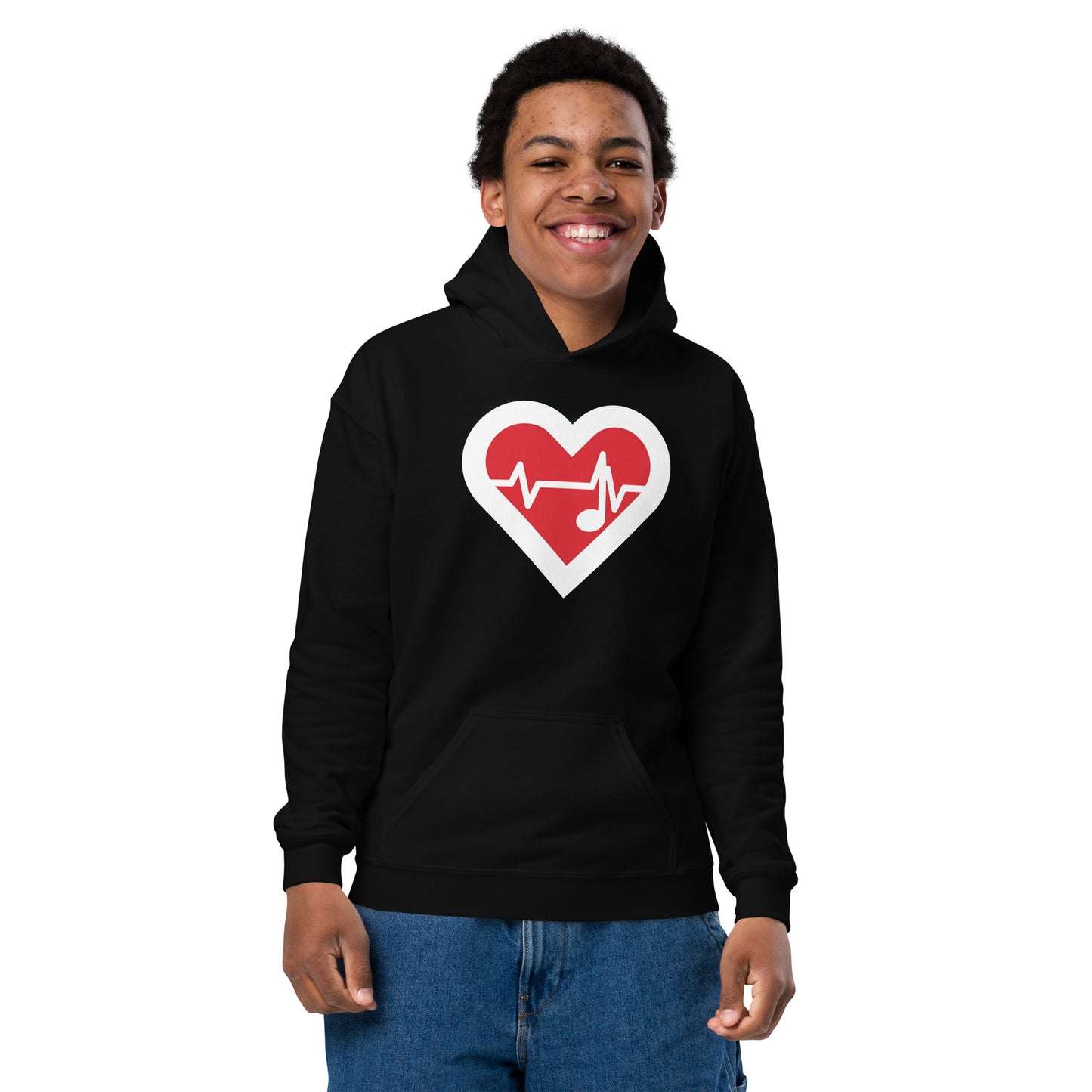 Embrace Love: Heartbeat Kids Heavy Blend Hoodie