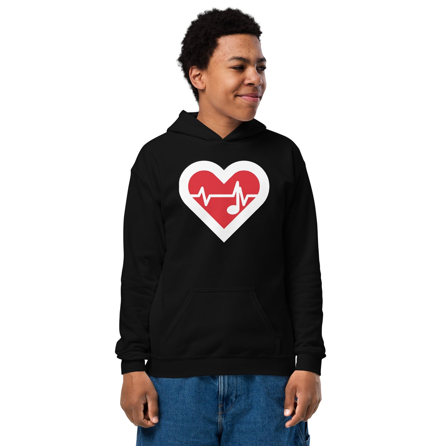 Embrace Love: Heartbeat Kids Heavy Blend Hoodie