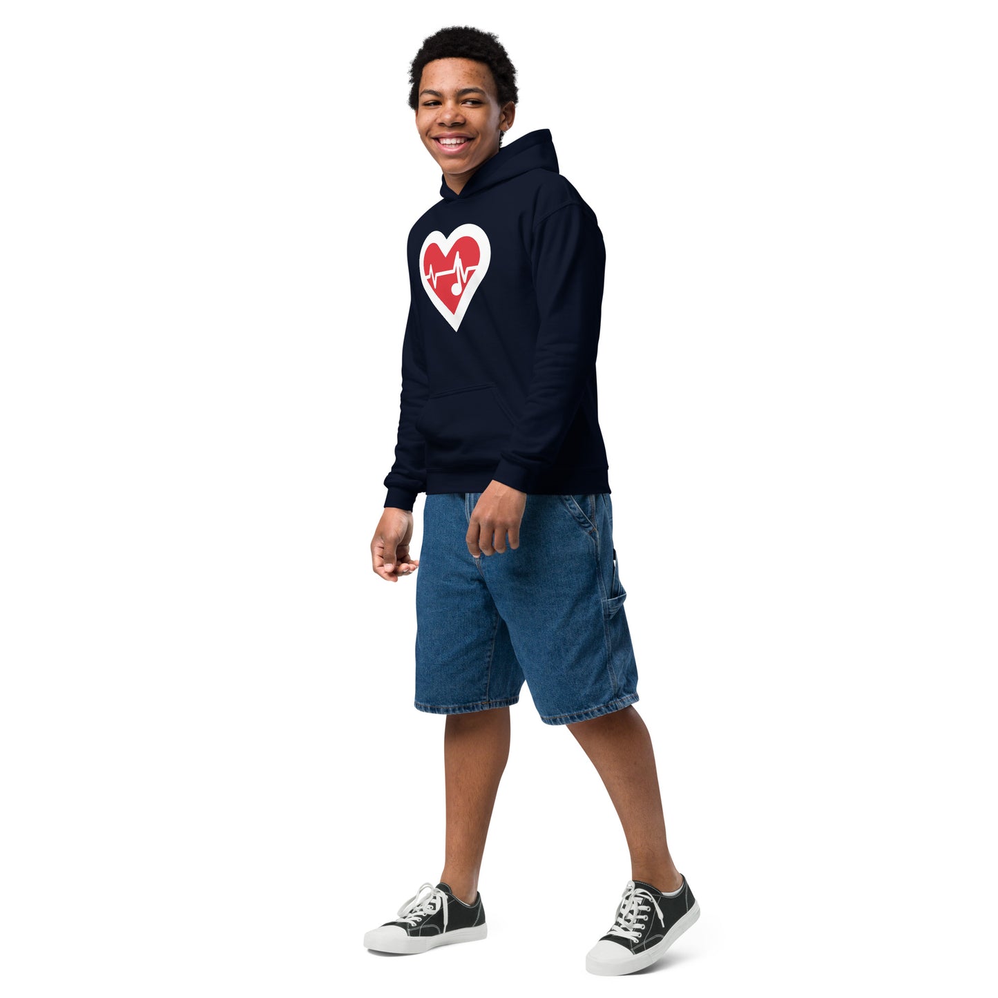 Embrace Love: Heartbeat Kids Heavy Blend Hoodie