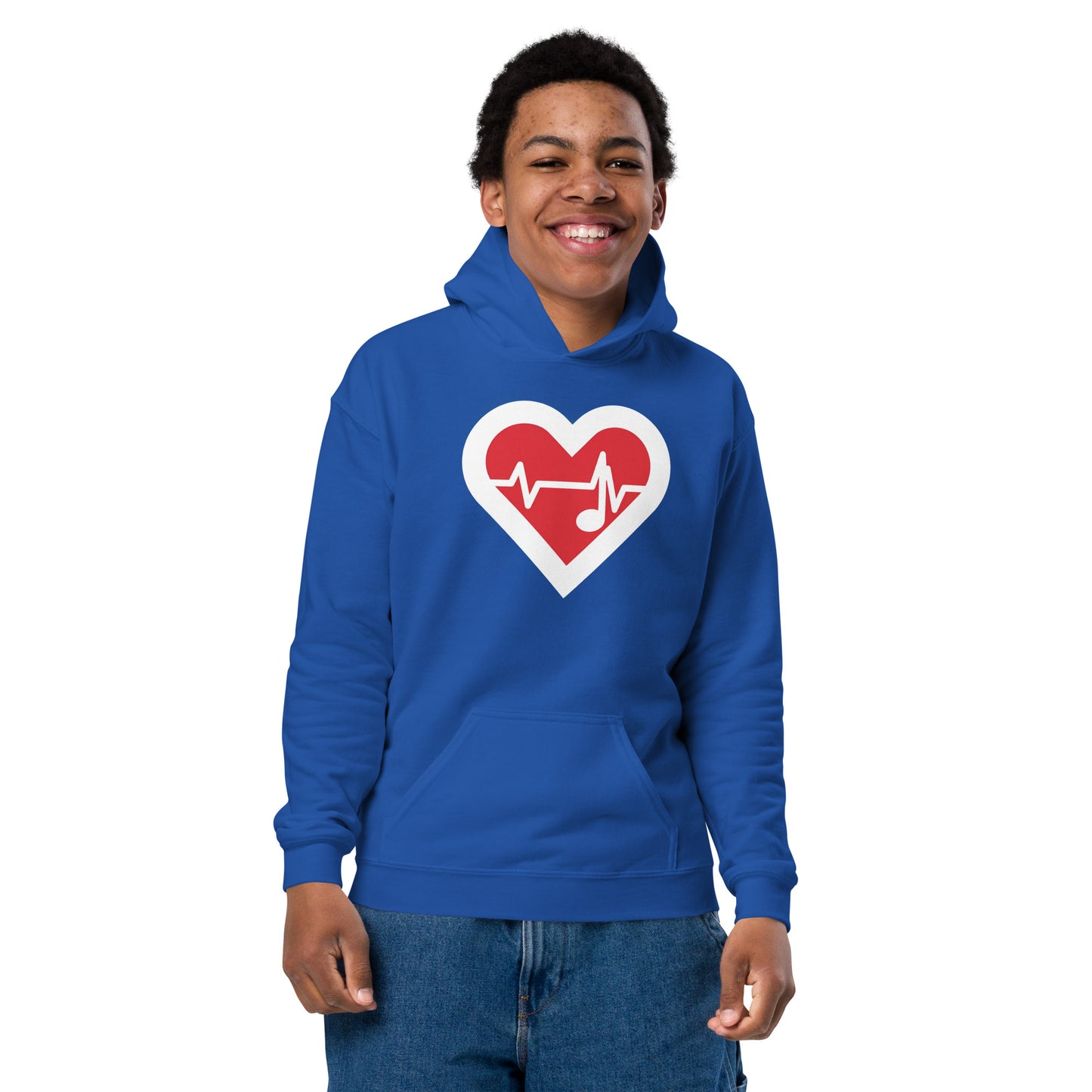 Embrace Love: Heartbeat Kids Heavy Blend Hoodie