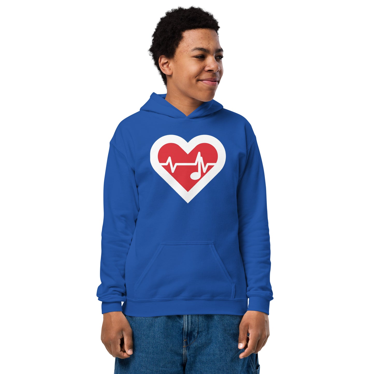 Embrace Love: Heartbeat Kids Heavy Blend Hoodie