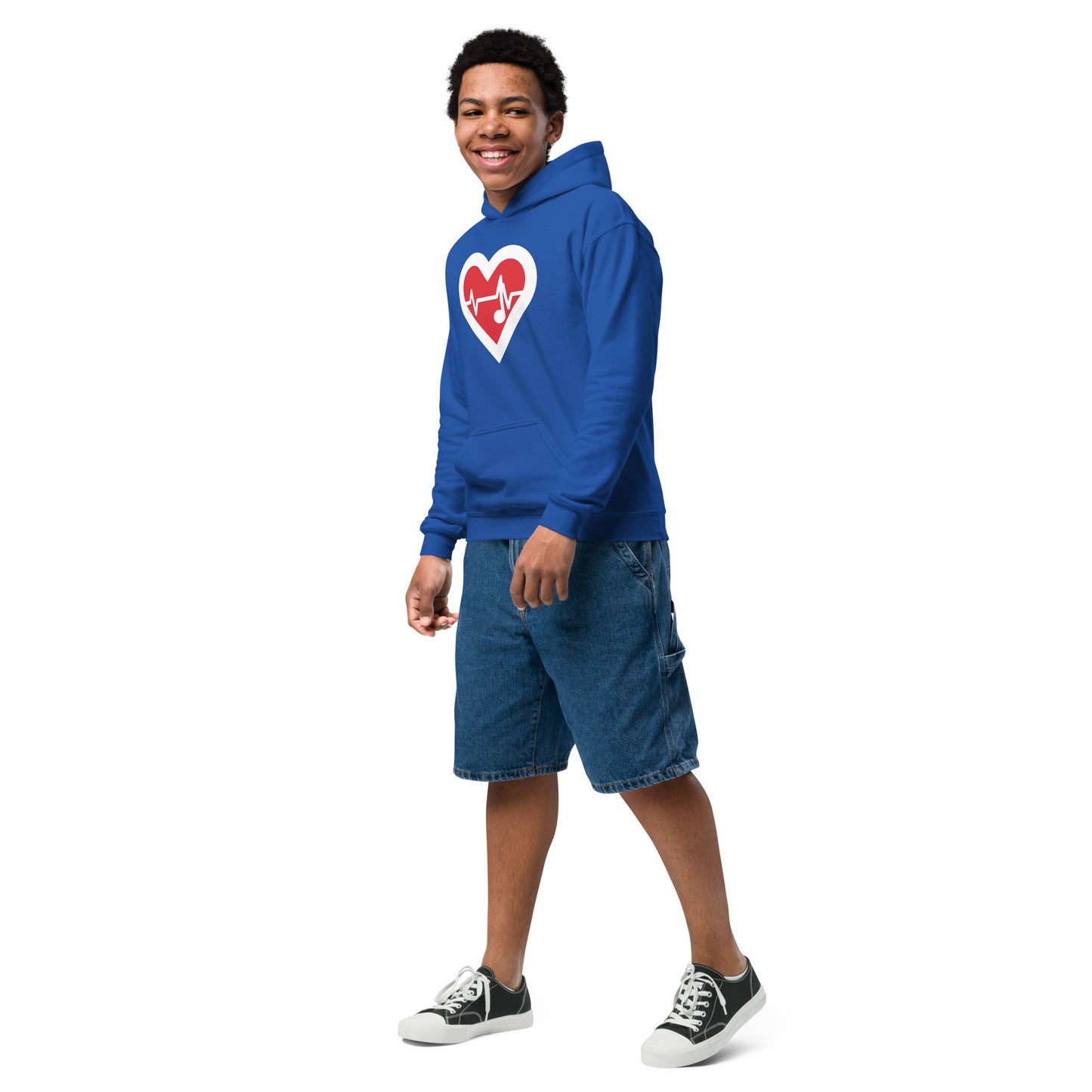 Embrace Love: Heartbeat Kids Heavy Blend Hoodie