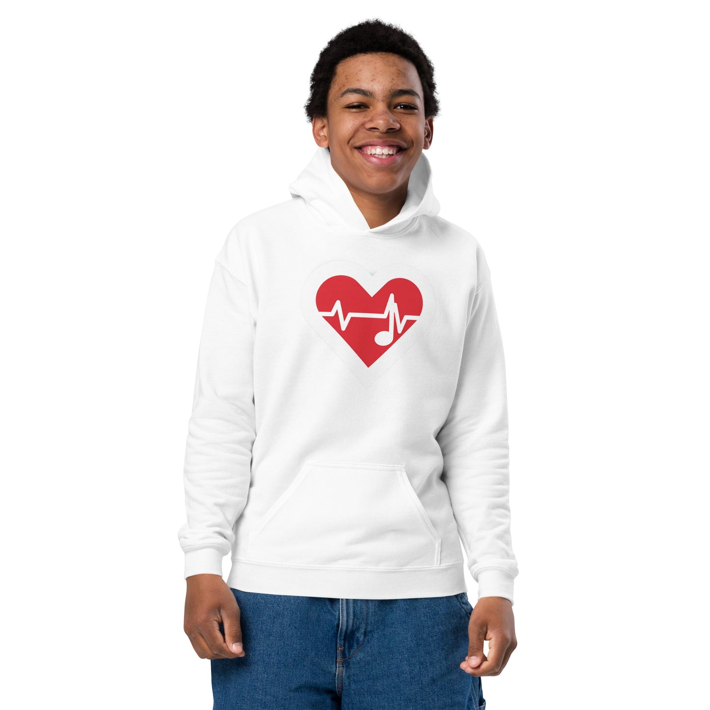 Embrace Love: Heartbeat Kids Heavy Blend Hoodie