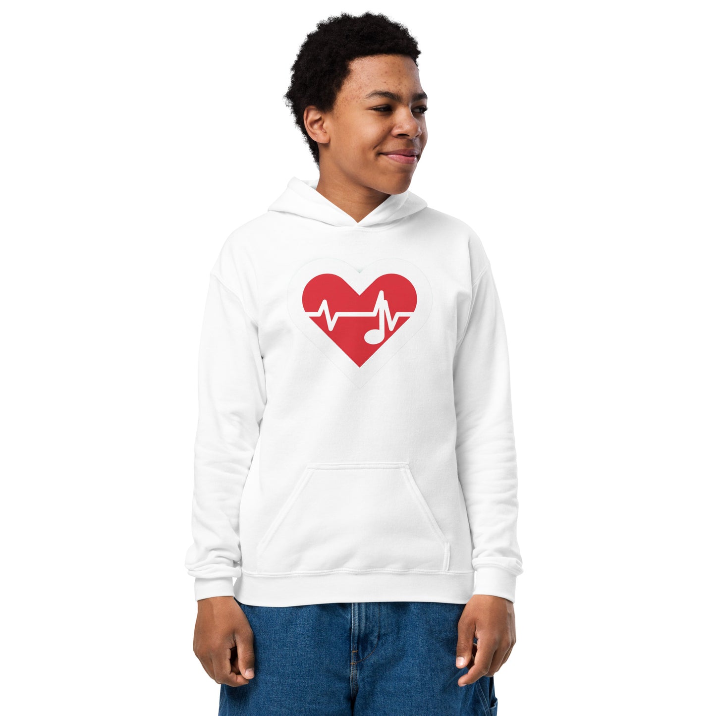 Embrace Love: Heartbeat Kids Heavy Blend Hoodie