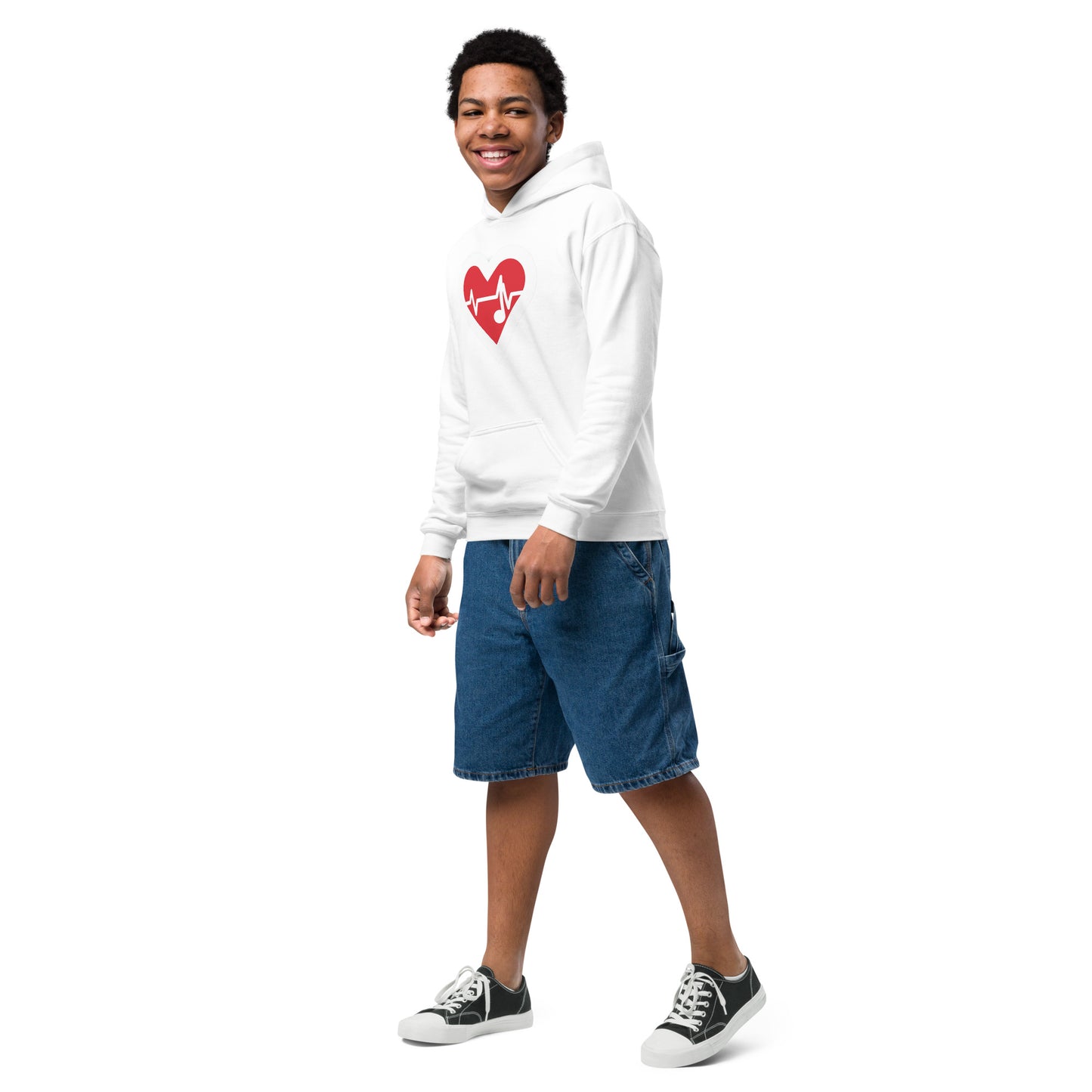 Embrace Love: Heartbeat Kids Heavy Blend Hoodie