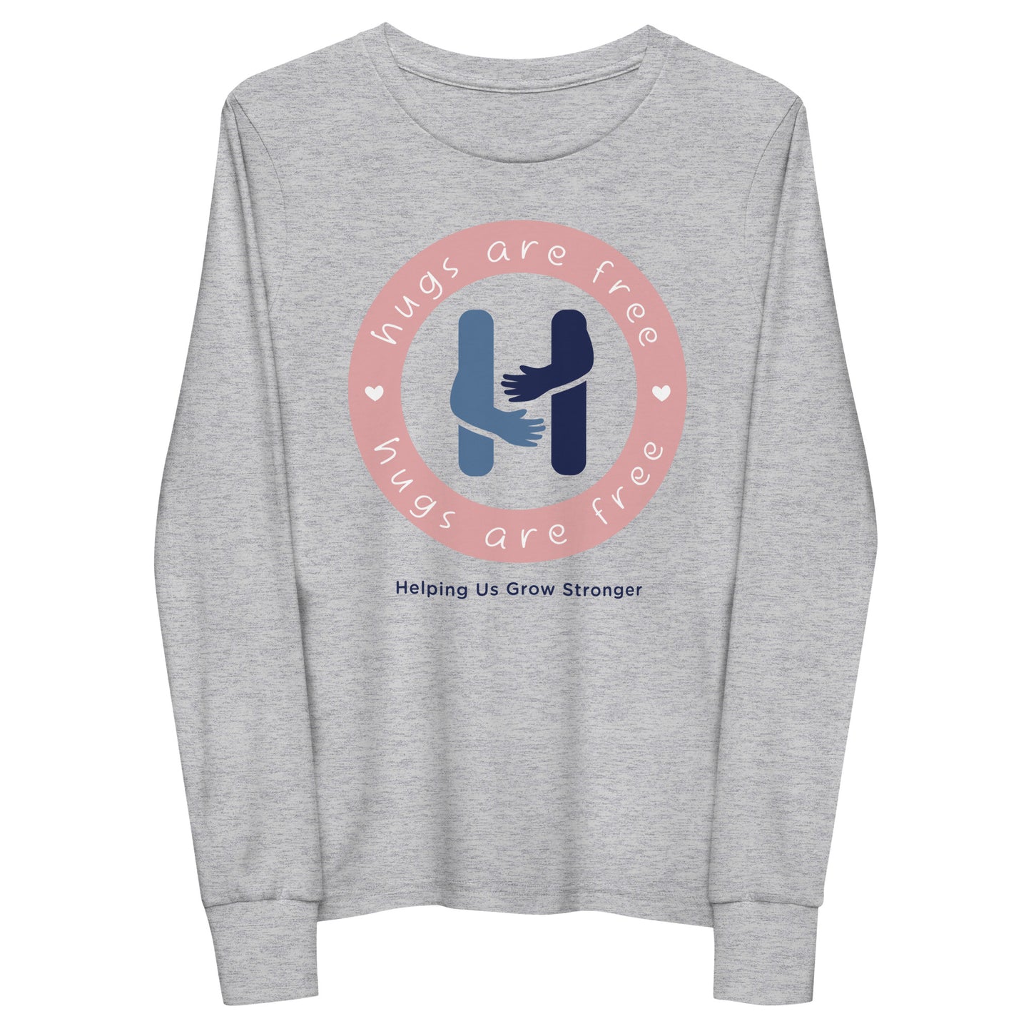 Growing Hugs: Hugs Are Free Youth Long Sleeve Tee