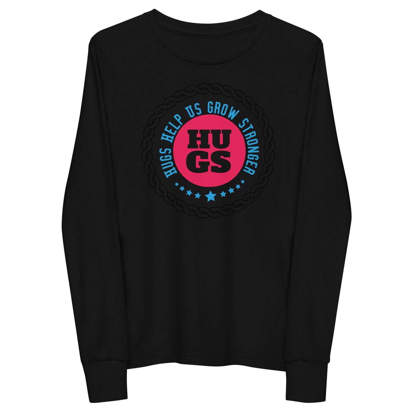 Connected Comfort: Hugs Are Free Youth Long Sleeve Tee