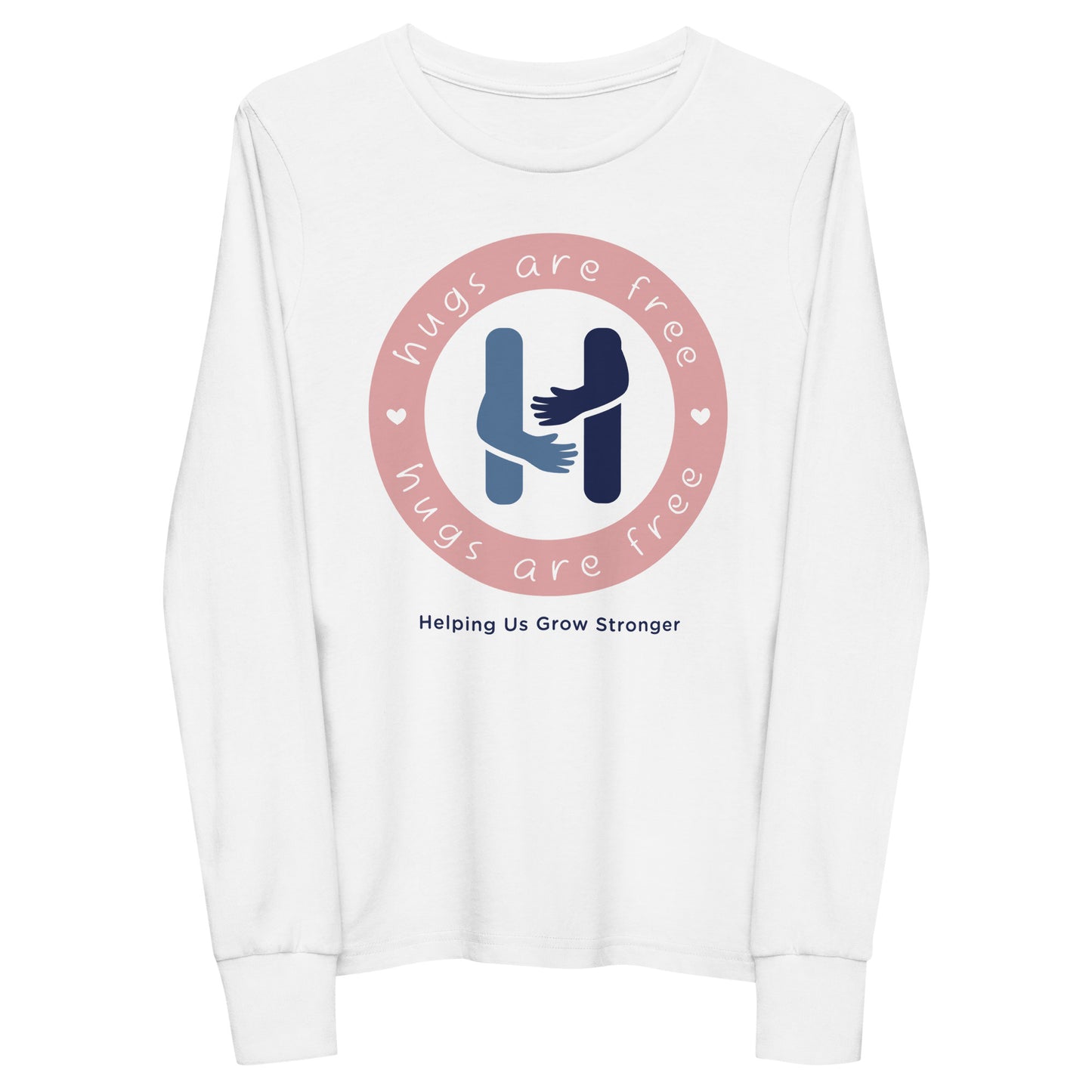 Growing Hugs: Hugs Are Free Youth Long Sleeve Tee