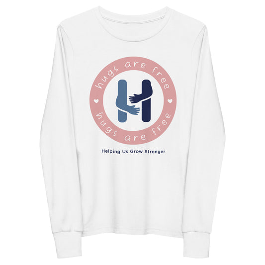 Growing Hugs: Hugs Are Free Youth Long Sleeve Tee